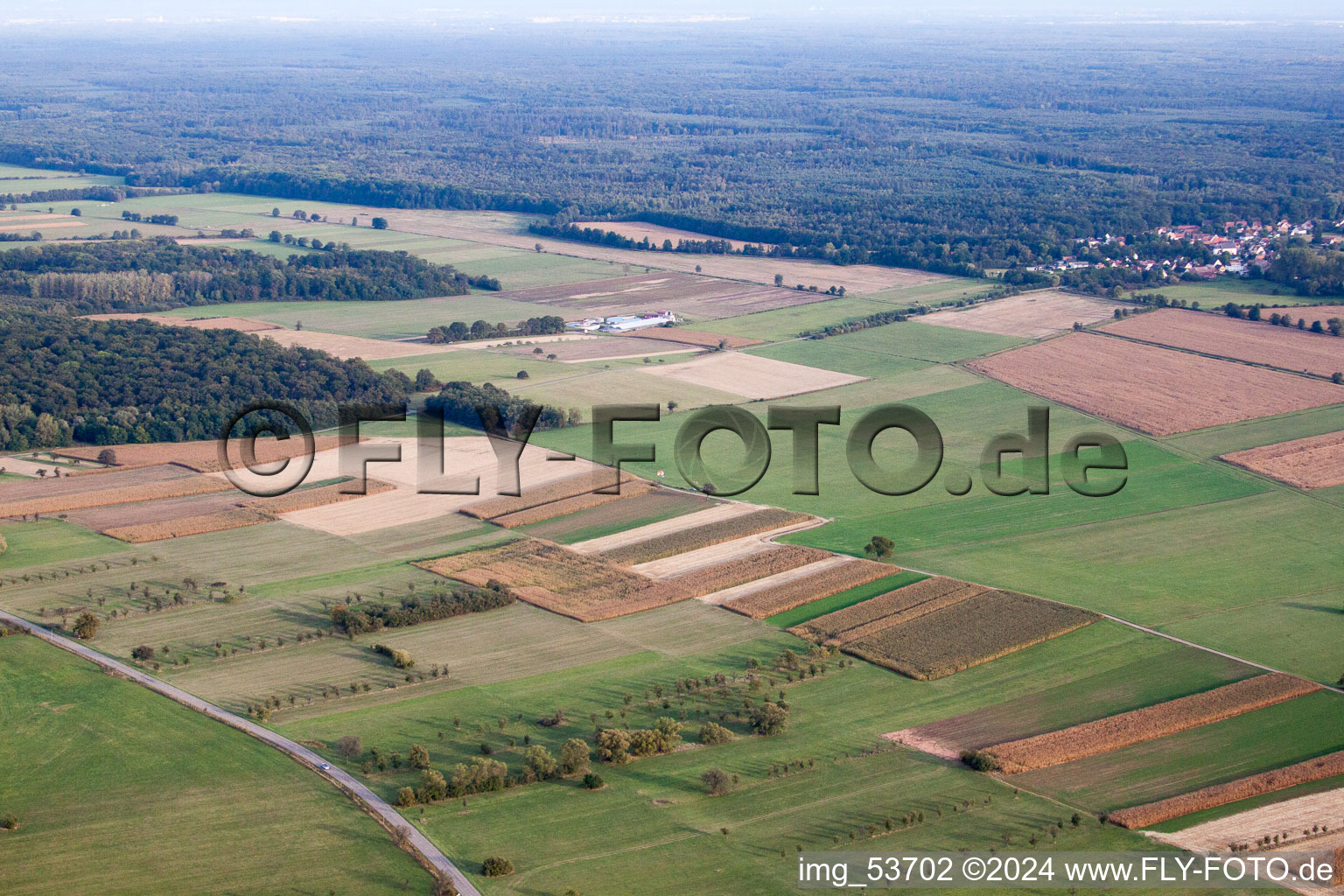 Drone recording of Dieffenbach-lès-Wœrth in the state Bas-Rhin, France