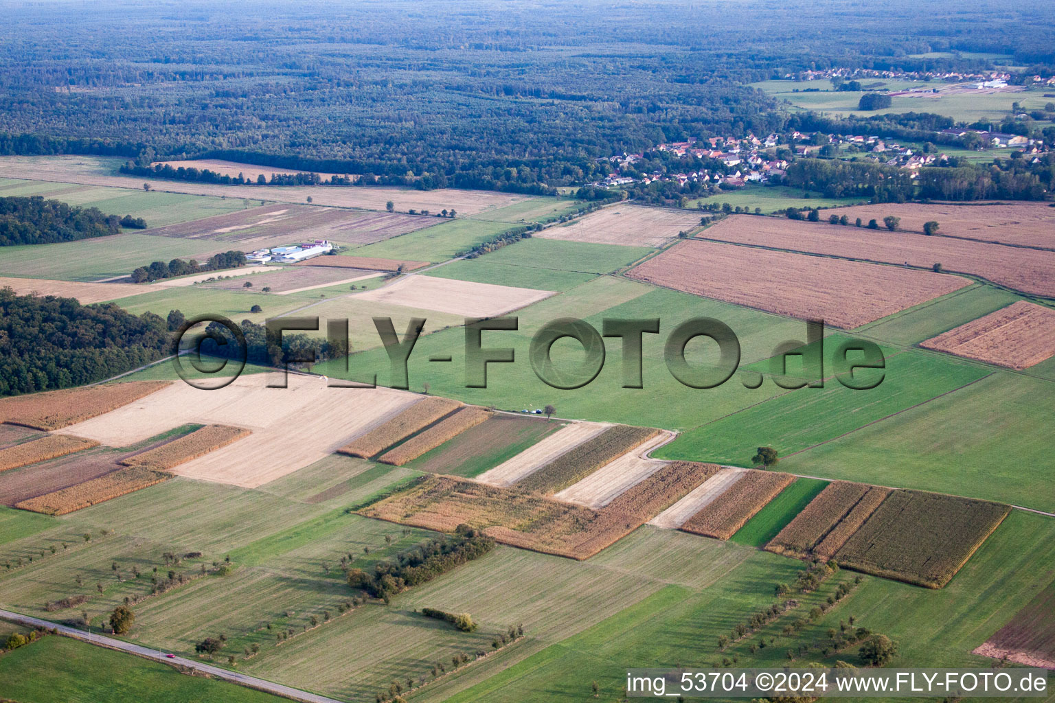 Dieffenbach-lès-Wœrth in the state Bas-Rhin, France from the drone perspective