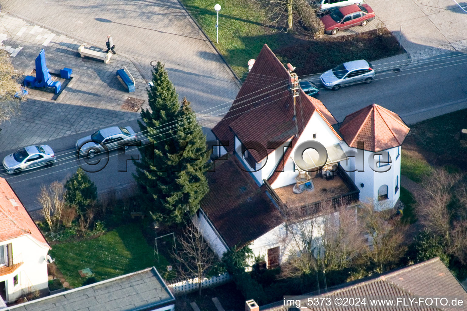 Aerial photograpy of Luitpoldstr in Kandel in the state Rhineland-Palatinate, Germany