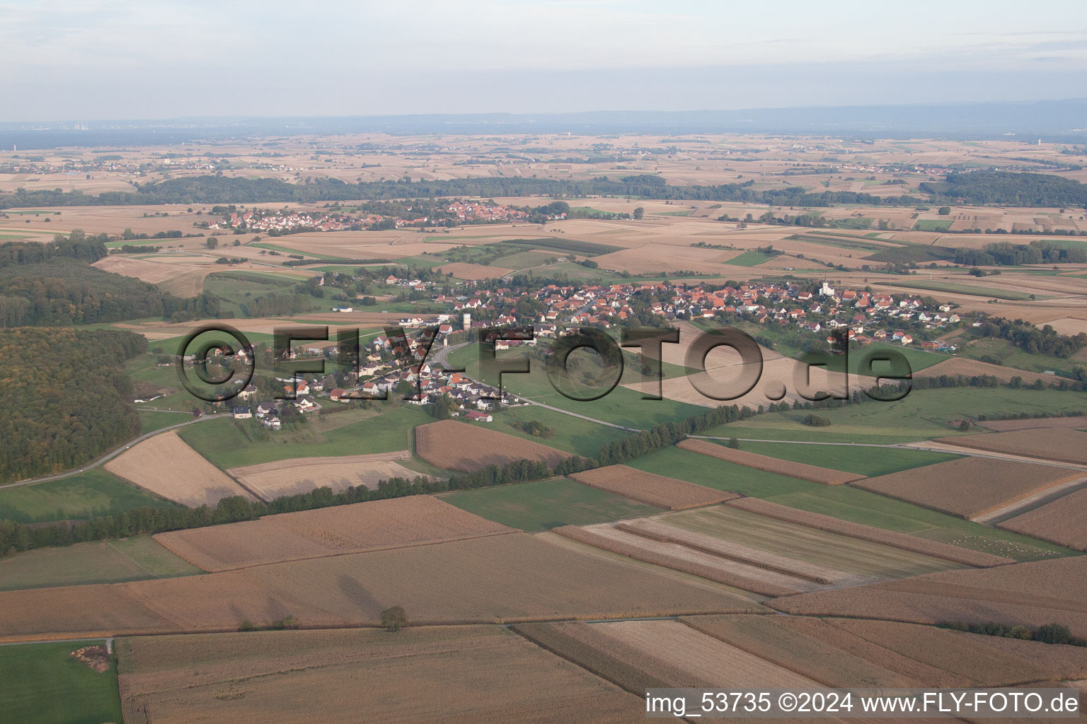 Drone image of Retschwiller in the state Bas-Rhin, France