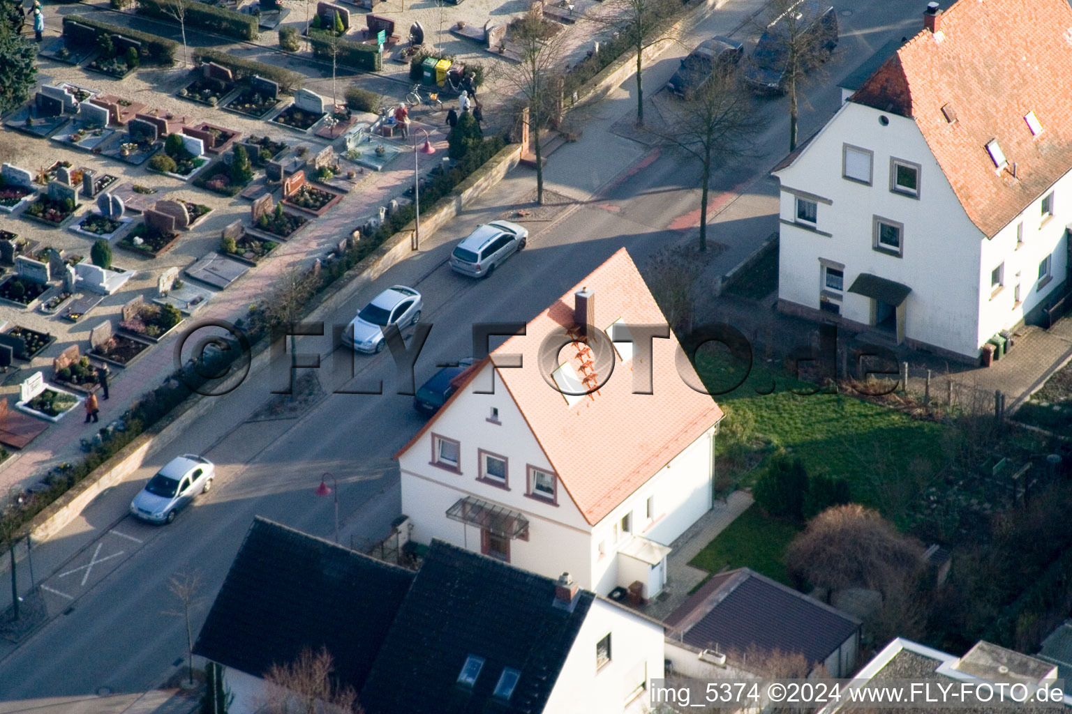 Oblique view of Luitpoldstr in Kandel in the state Rhineland-Palatinate, Germany