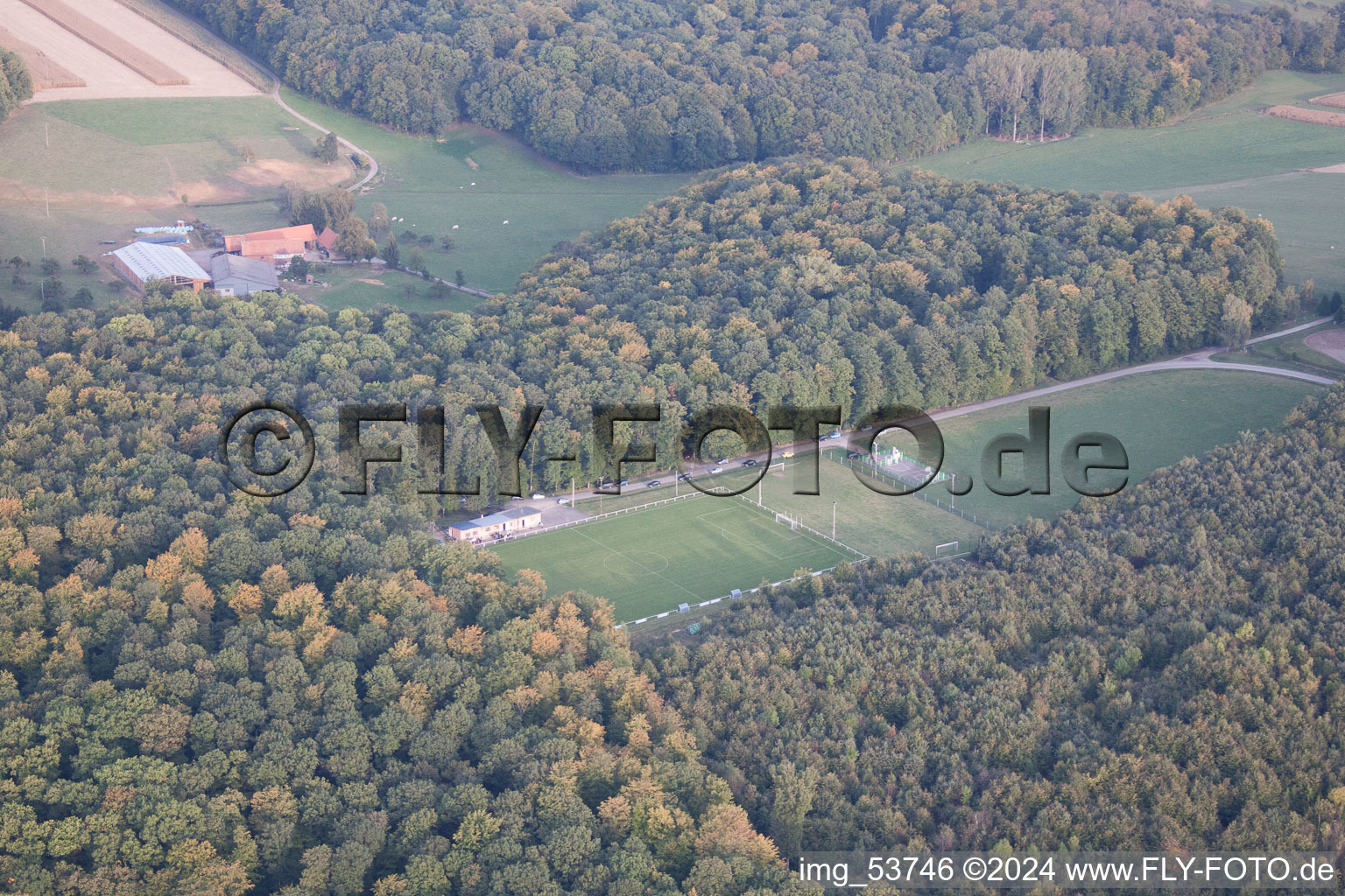 Keffenach in the state Bas-Rhin, France from the drone perspective