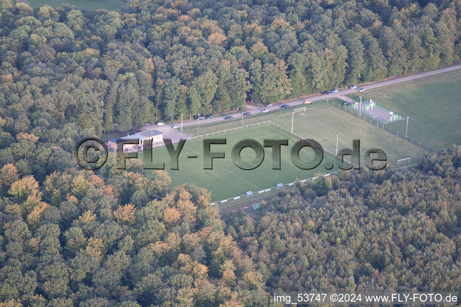 Keffenach in the state Bas-Rhin, France from a drone