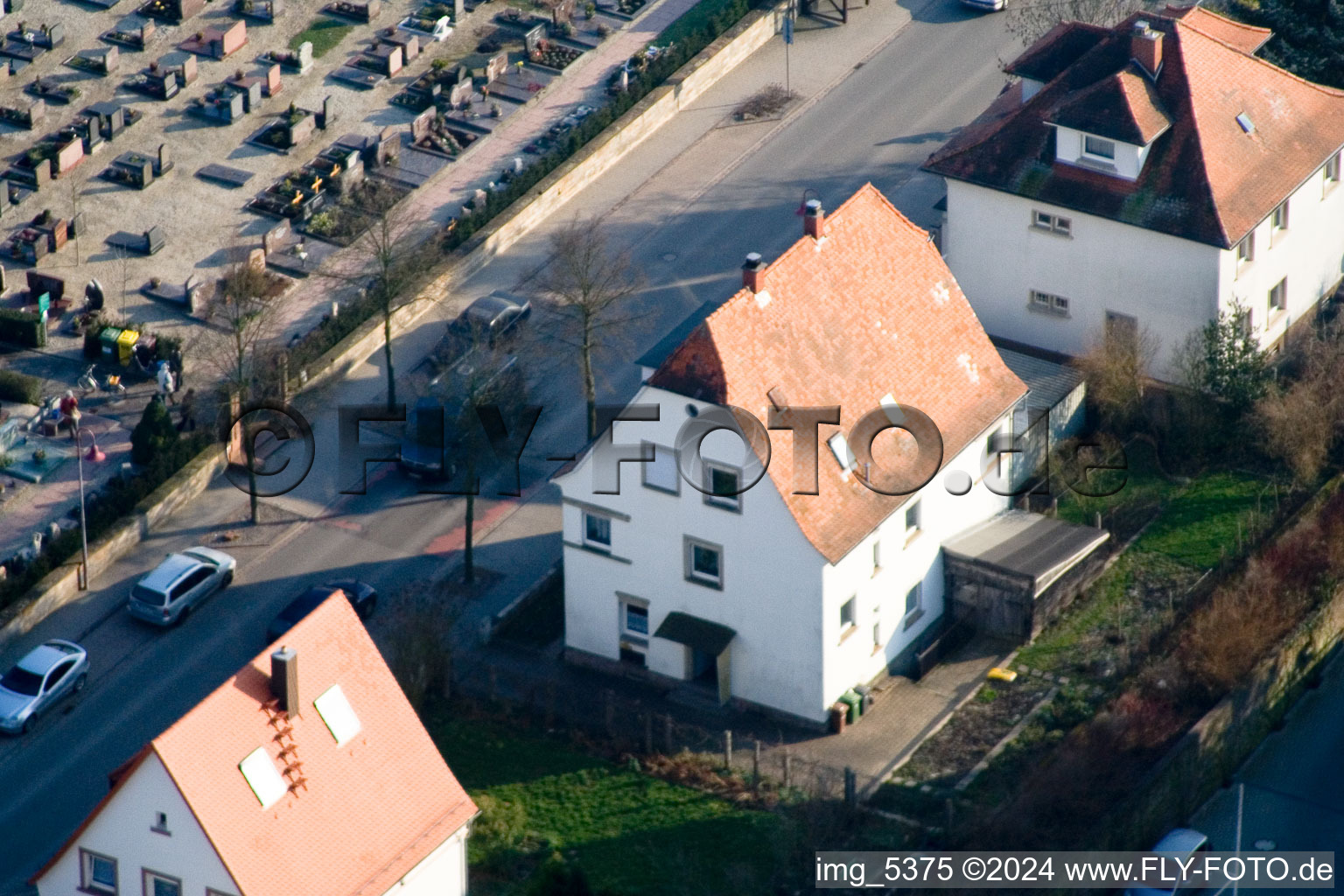 Luitpoldstr in Kandel in the state Rhineland-Palatinate, Germany from above