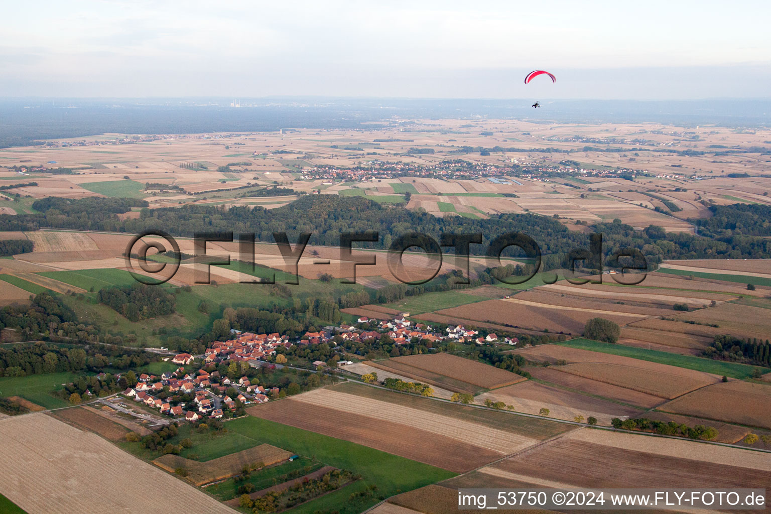 Drone image of Ingolsheim in the state Bas-Rhin, France