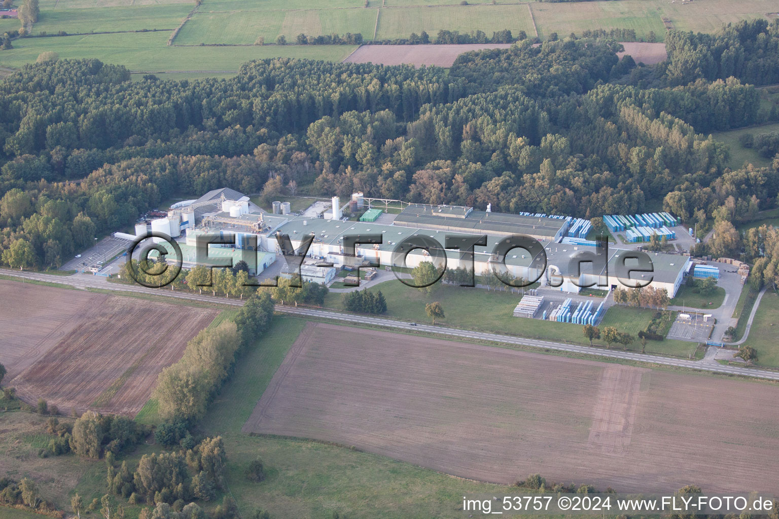 Sitek Insulation in the district Altenstadt in Wissembourg in the state Bas-Rhin, France from a drone