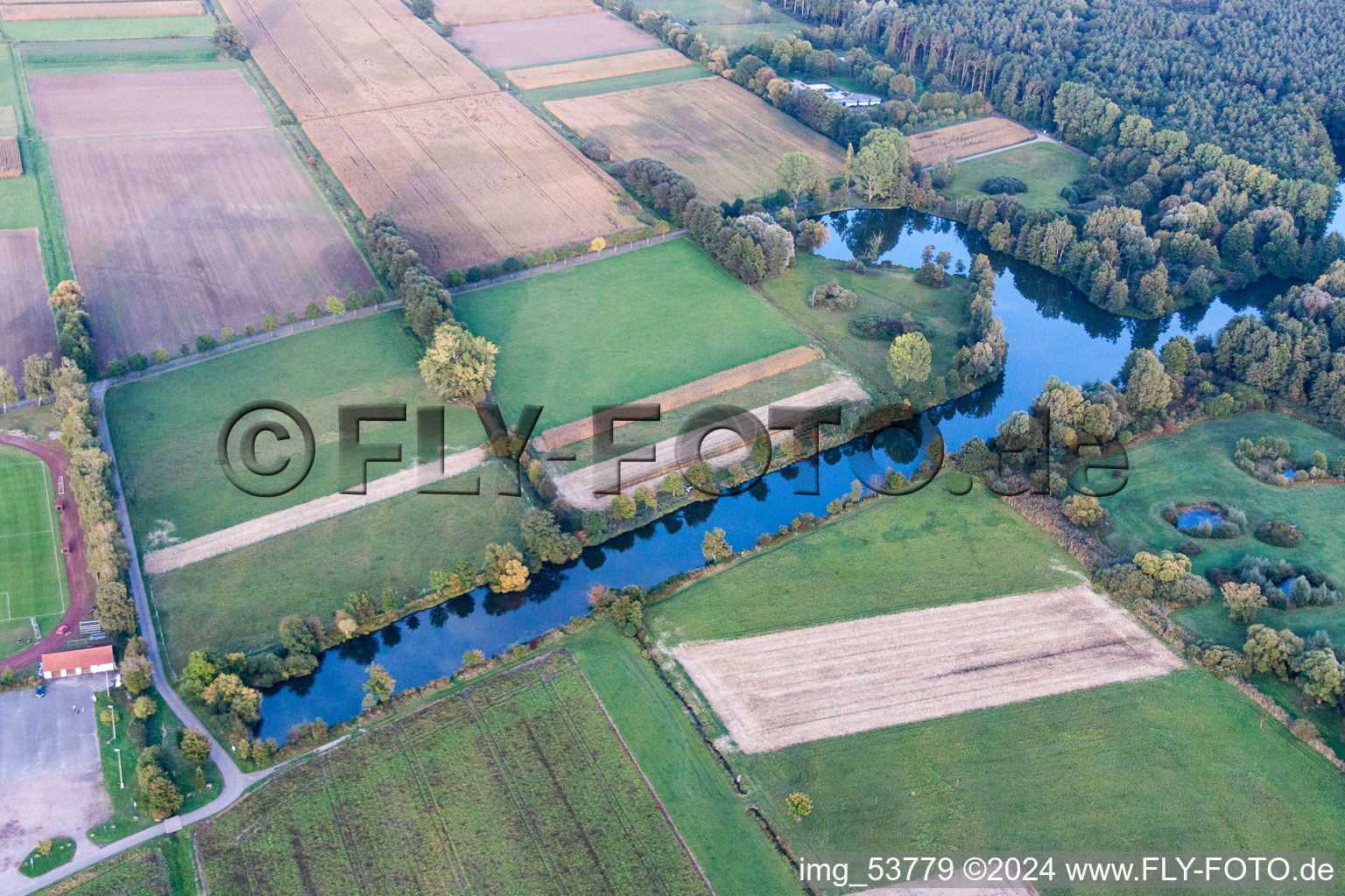 Irrigation and Melioration- channels on agricultural fields in Steinfeld in the state Rhineland-Palatinate, Germany