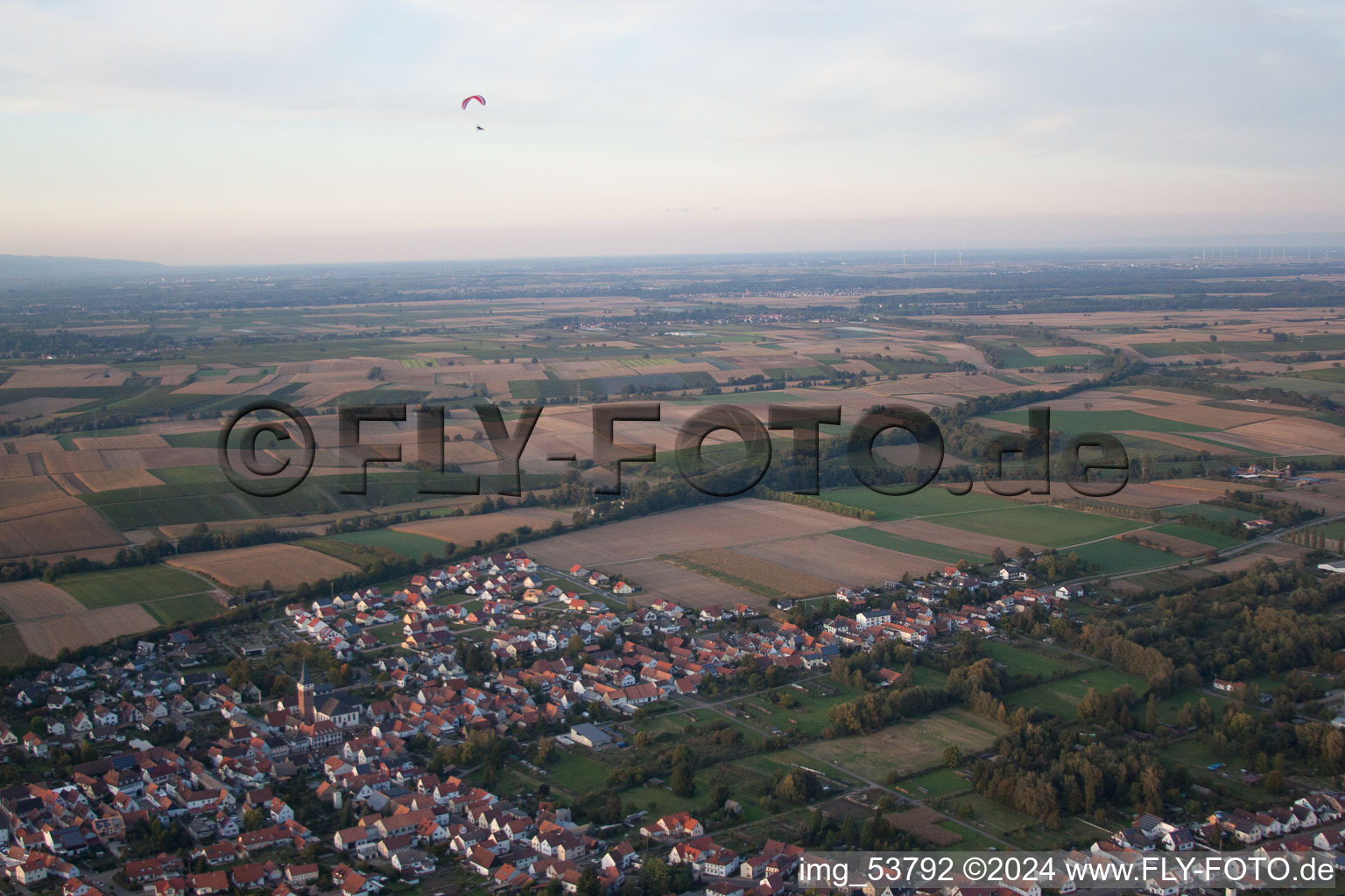 District Schaidt in Wörth am Rhein in the state Rhineland-Palatinate, Germany out of the air