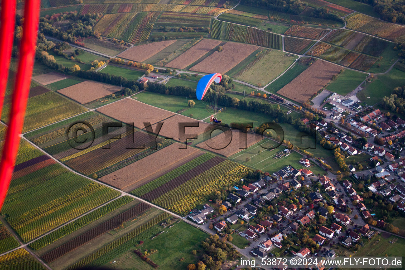 Klingenmünster in the state Rhineland-Palatinate, Germany out of the air