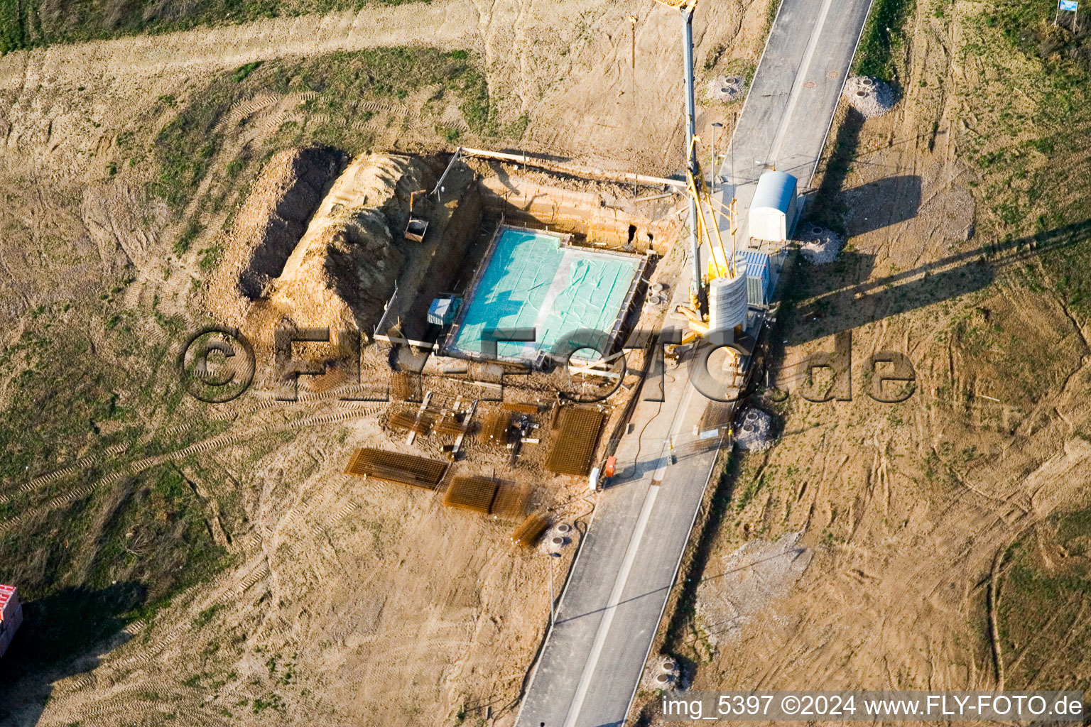 Drone image of New development area Am Höhenweg in Kandel in the state Rhineland-Palatinate, Germany