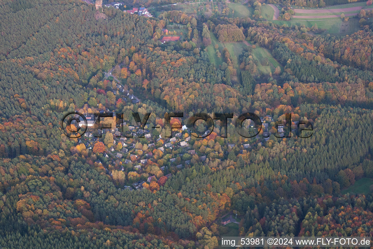 Darstein in the state Rhineland-Palatinate, Germany seen from above