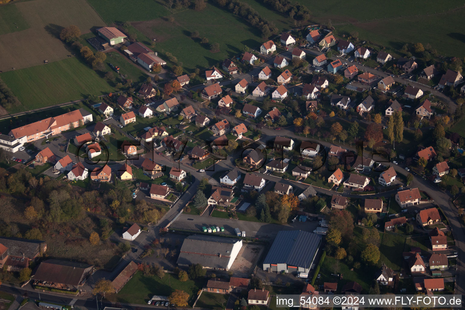 Lembach in the state Bas-Rhin, France out of the air