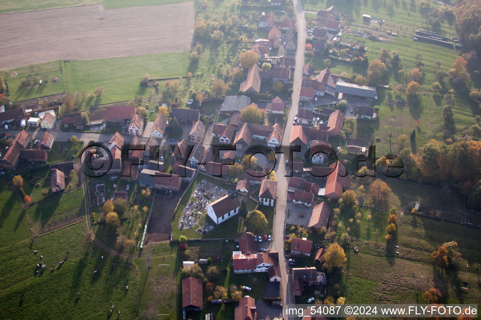 Mattstall in the state Bas-Rhin, France out of the air