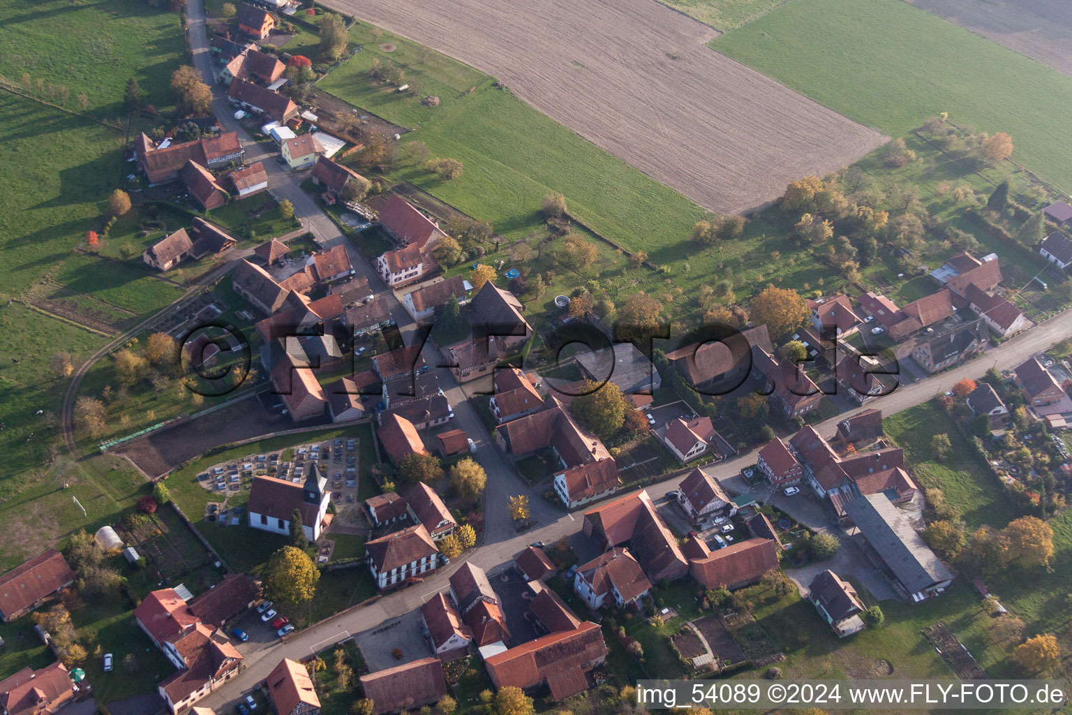 Settlement area in the district Mattstall in Lembach in Grand Est, France