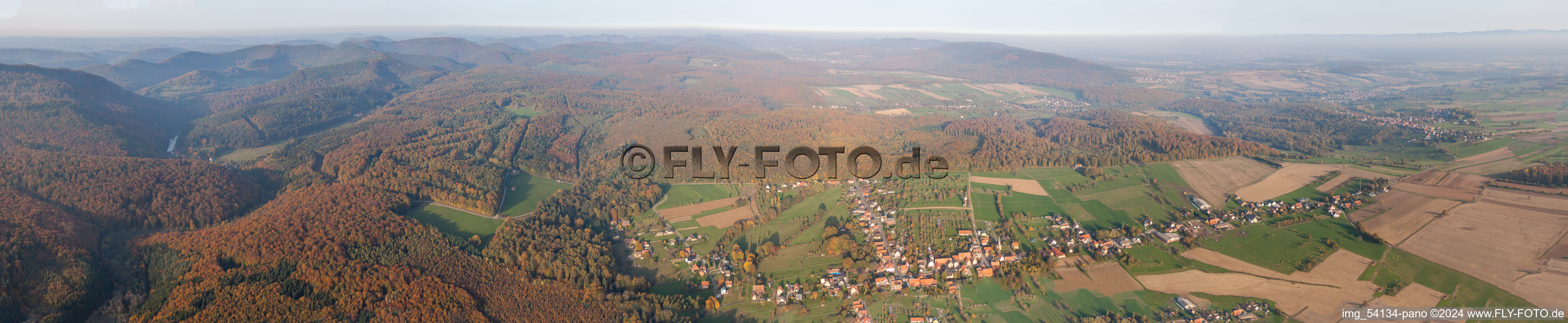 Panorama in Nehwiller-près-Wœrth in the state Bas-Rhin, France