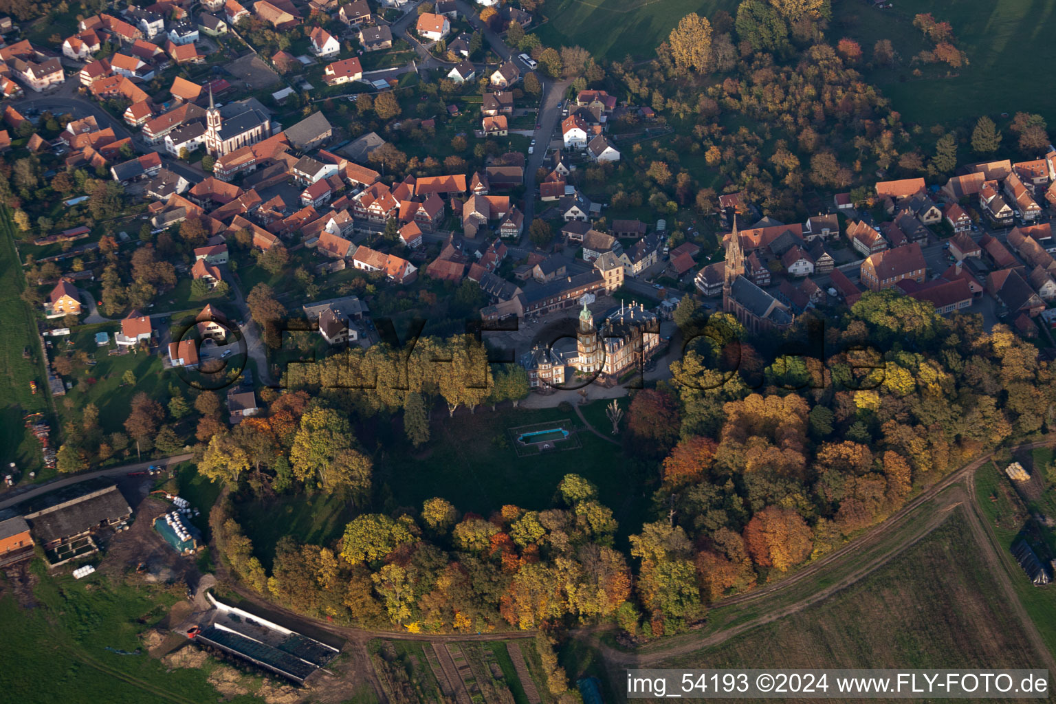 Castle Froeschwiller in FrA?schwiller in Alsace-Champagne-Ardenne-Lorraine, France