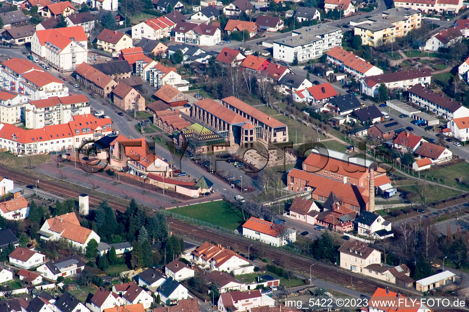 Brickworks Museum, Festival Hall from the southwest in Jockgrim in the state Rhineland-Palatinate, Germany