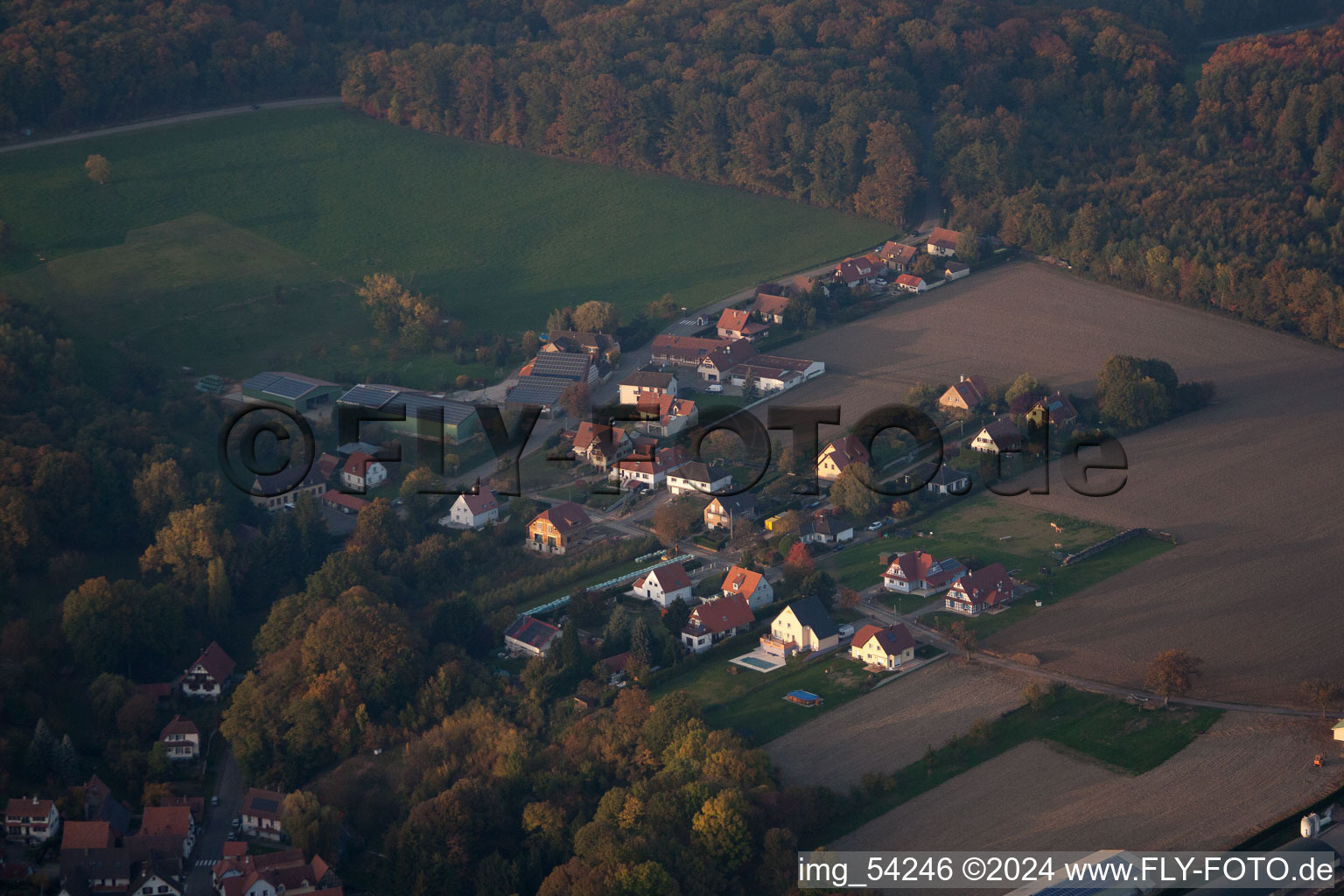 Drachenbronn-Birlenbach in the state Bas-Rhin, France out of the air