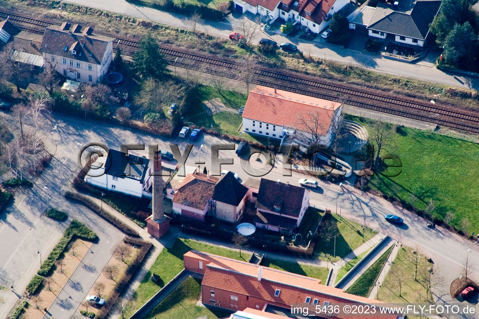 At the train station in Jockgrim in the state Rhineland-Palatinate, Germany