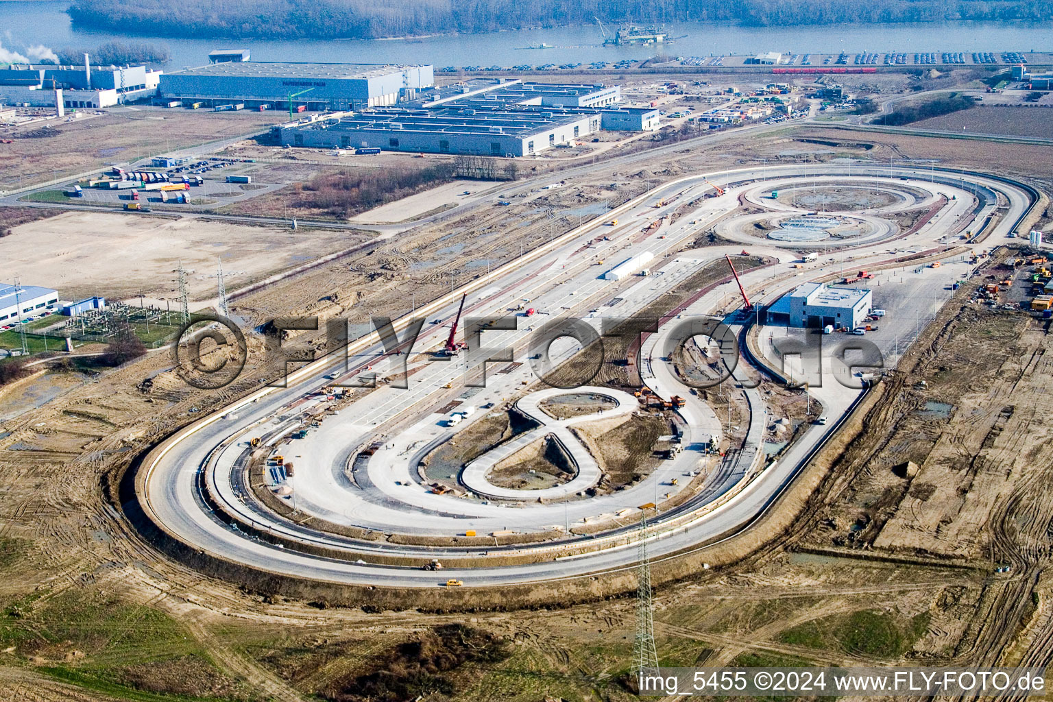 Daimler-Chrysler truck test track in Wörth am Rhein in the state Rhineland-Palatinate, Germany