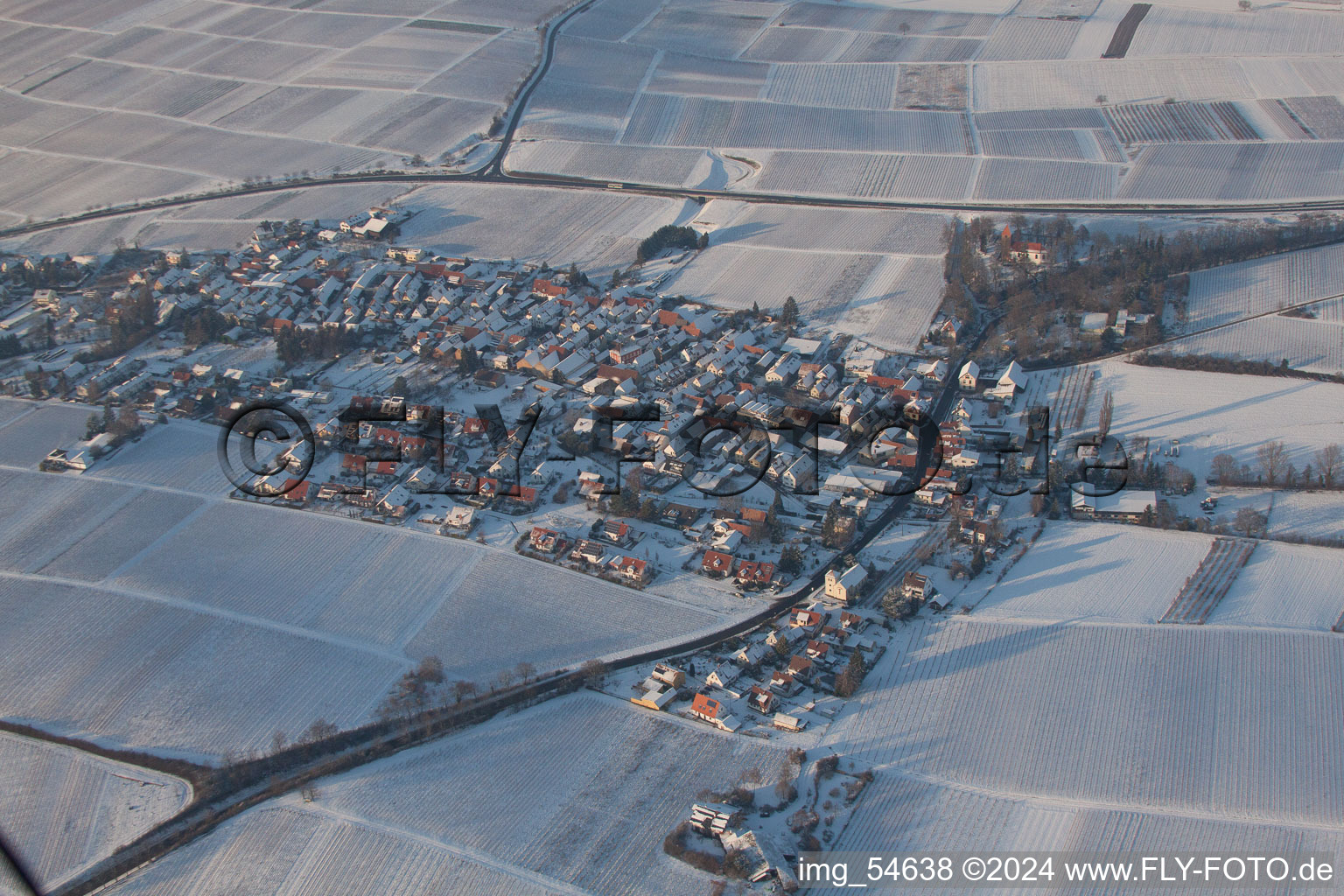 District Mörzheim in Landau in der Pfalz in the state Rhineland-Palatinate, Germany from above