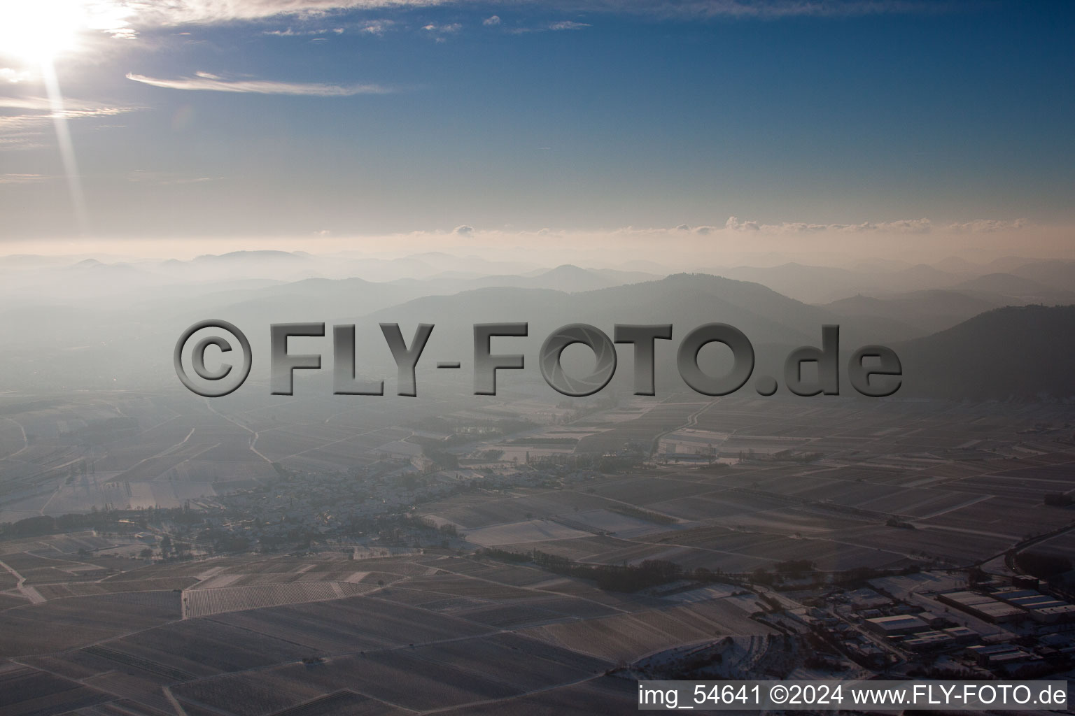 District Mörzheim in Landau in der Pfalz in the state Rhineland-Palatinate, Germany seen from above