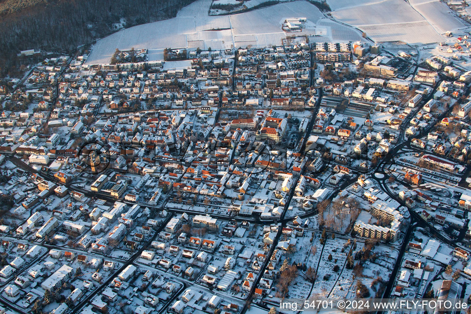 Bad Bergzabern in the state Rhineland-Palatinate, Germany out of the air