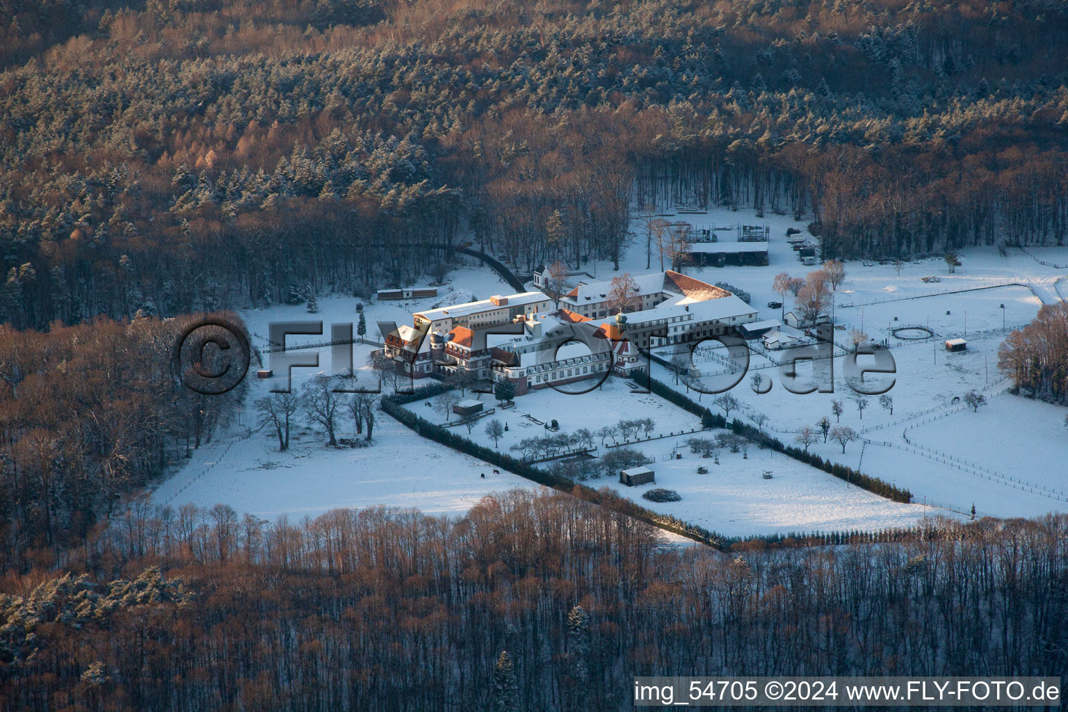 Bad Bergzabern in the state Rhineland-Palatinate, Germany from the plane