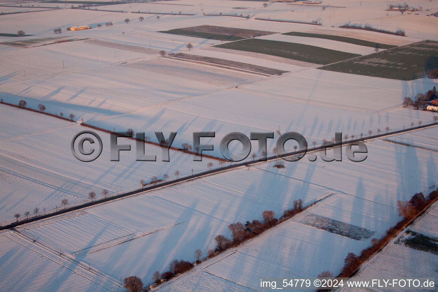 Minfeld in the state Rhineland-Palatinate, Germany seen from above