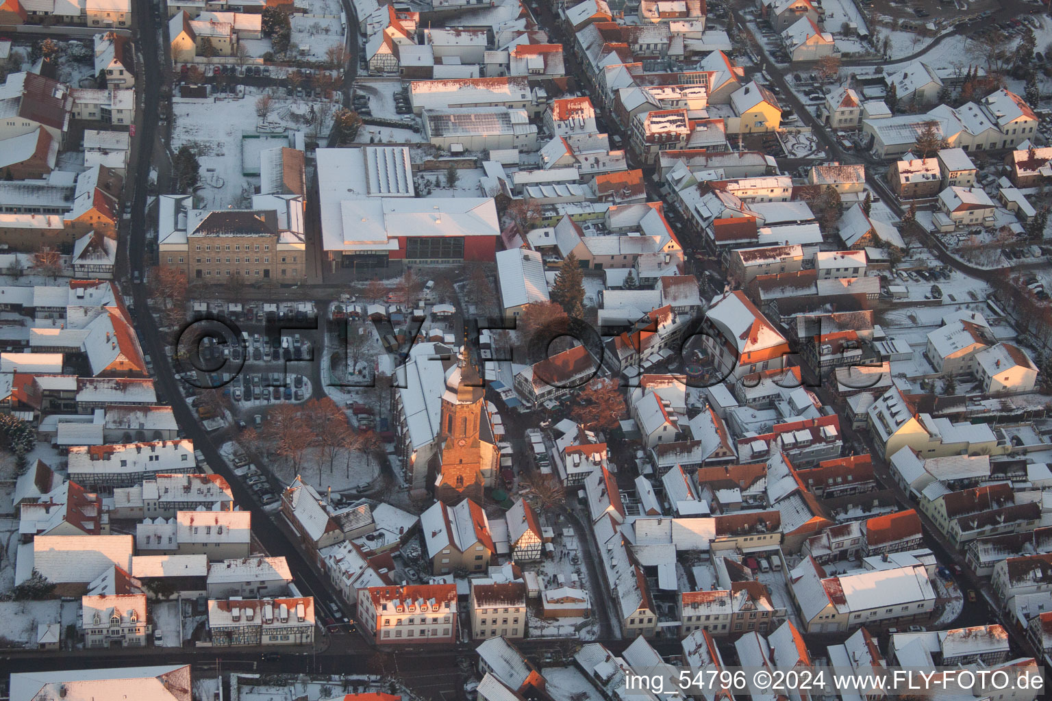 Kandel in the state Rhineland-Palatinate, Germany viewn from the air