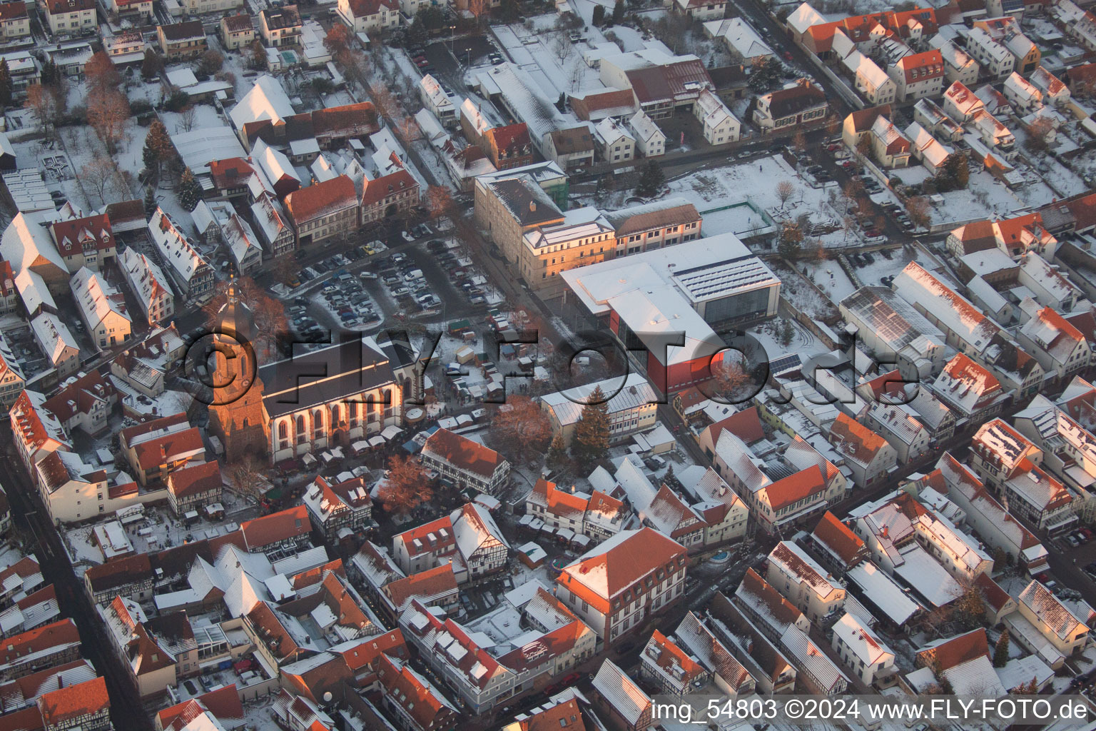 Kandel in the state Rhineland-Palatinate, Germany from the drone perspective