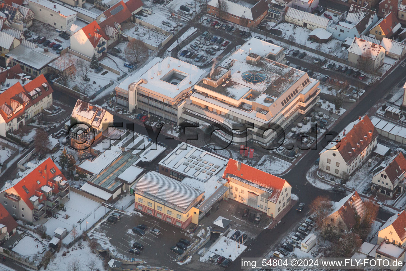 Kandel in the state Rhineland-Palatinate, Germany from a drone