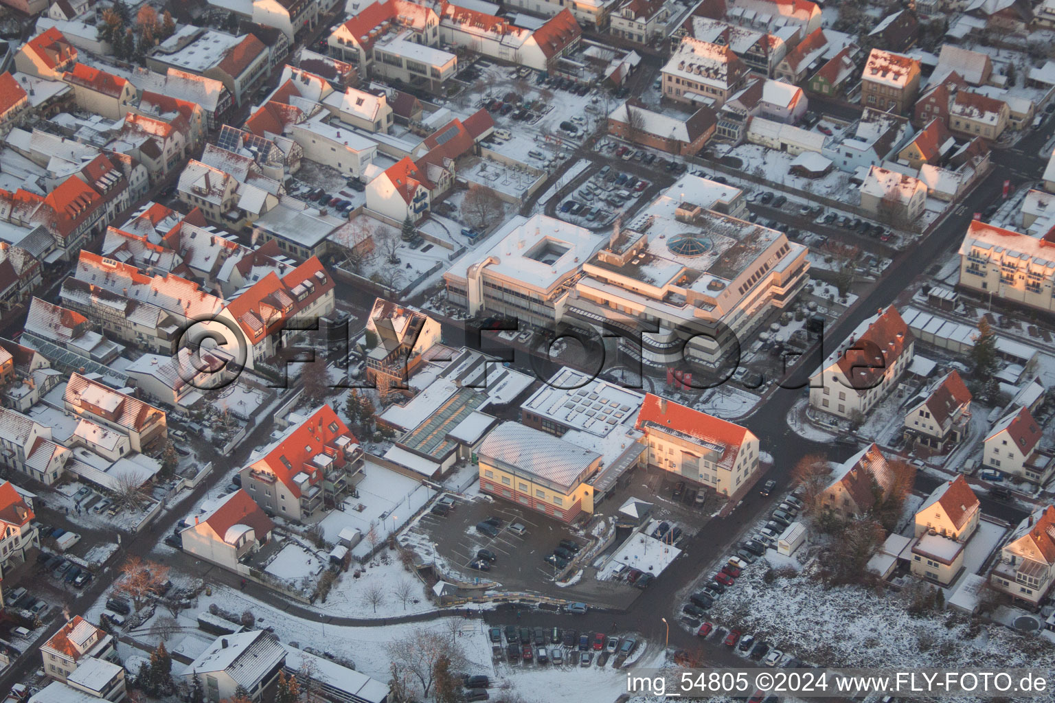 Kandel in the state Rhineland-Palatinate, Germany seen from a drone