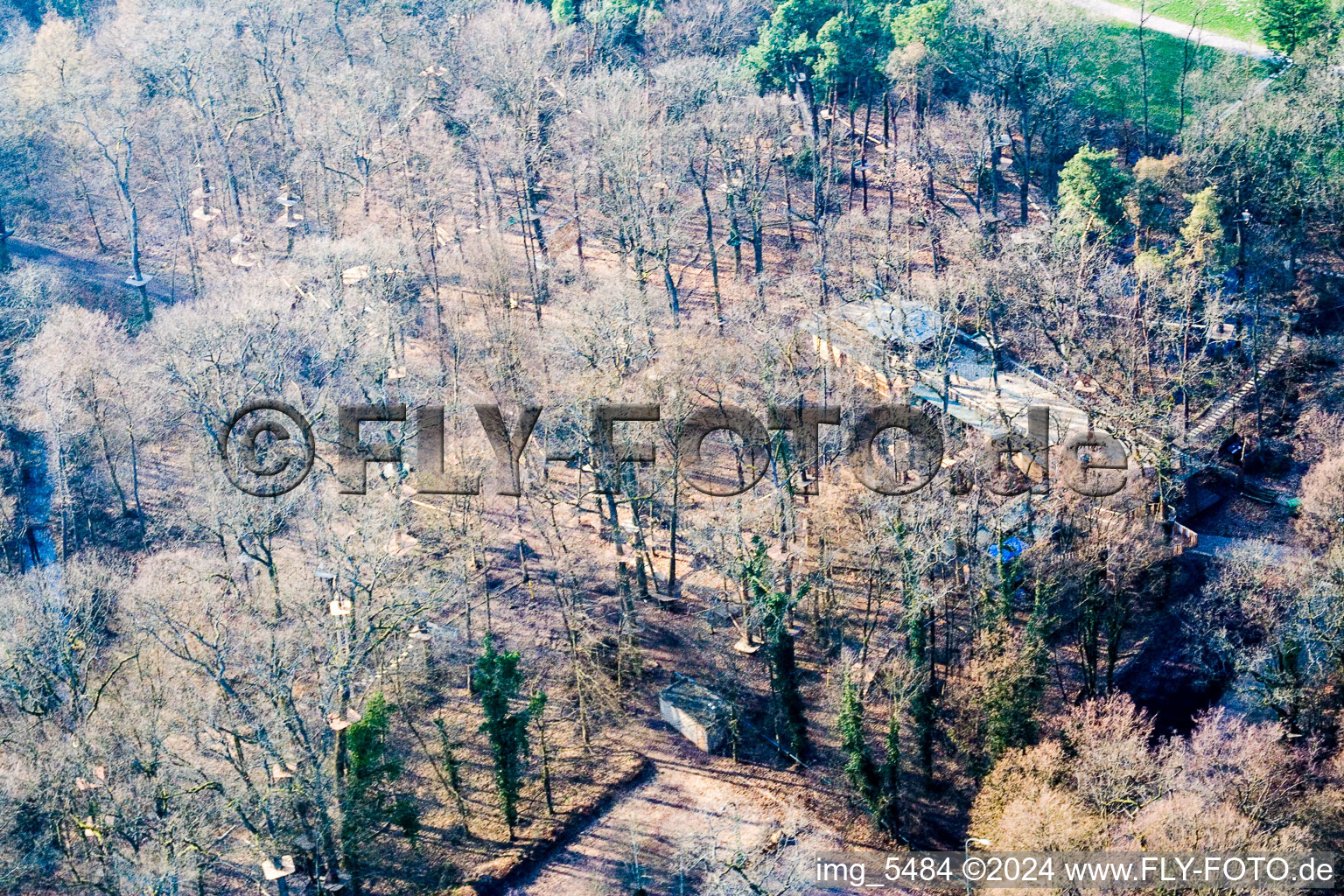 Aerial photograpy of Adventure Park in Kandel in the state Rhineland-Palatinate, Germany