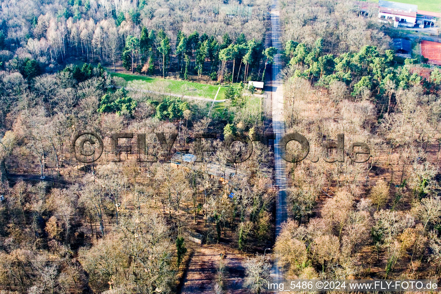 Oblique view of Adventure Park in Kandel in the state Rhineland-Palatinate, Germany