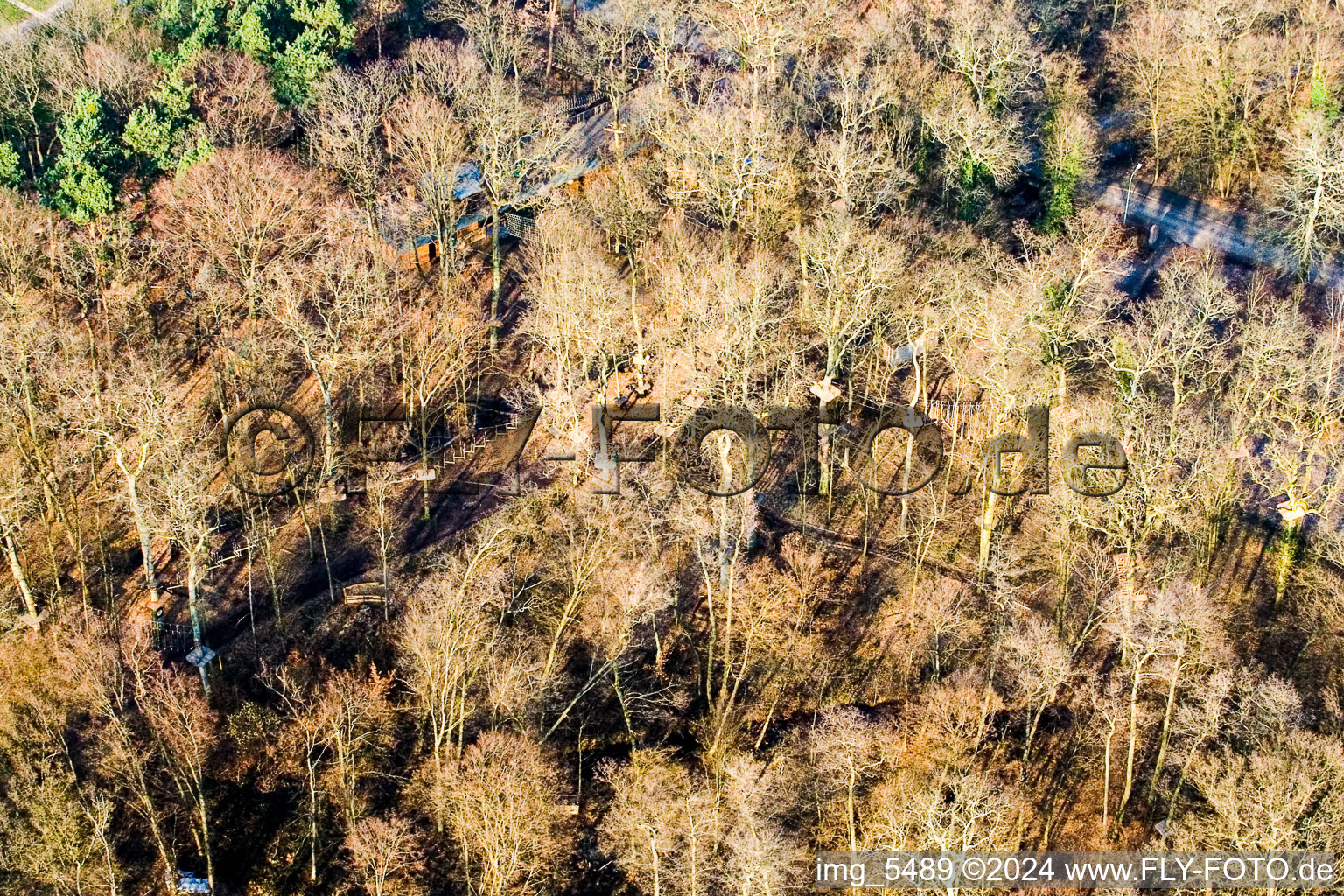 Adventure Park in Kandel in the state Rhineland-Palatinate, Germany out of the air