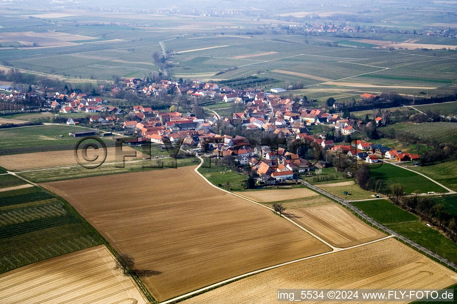 Dierbach in the state Rhineland-Palatinate, Germany out of the air