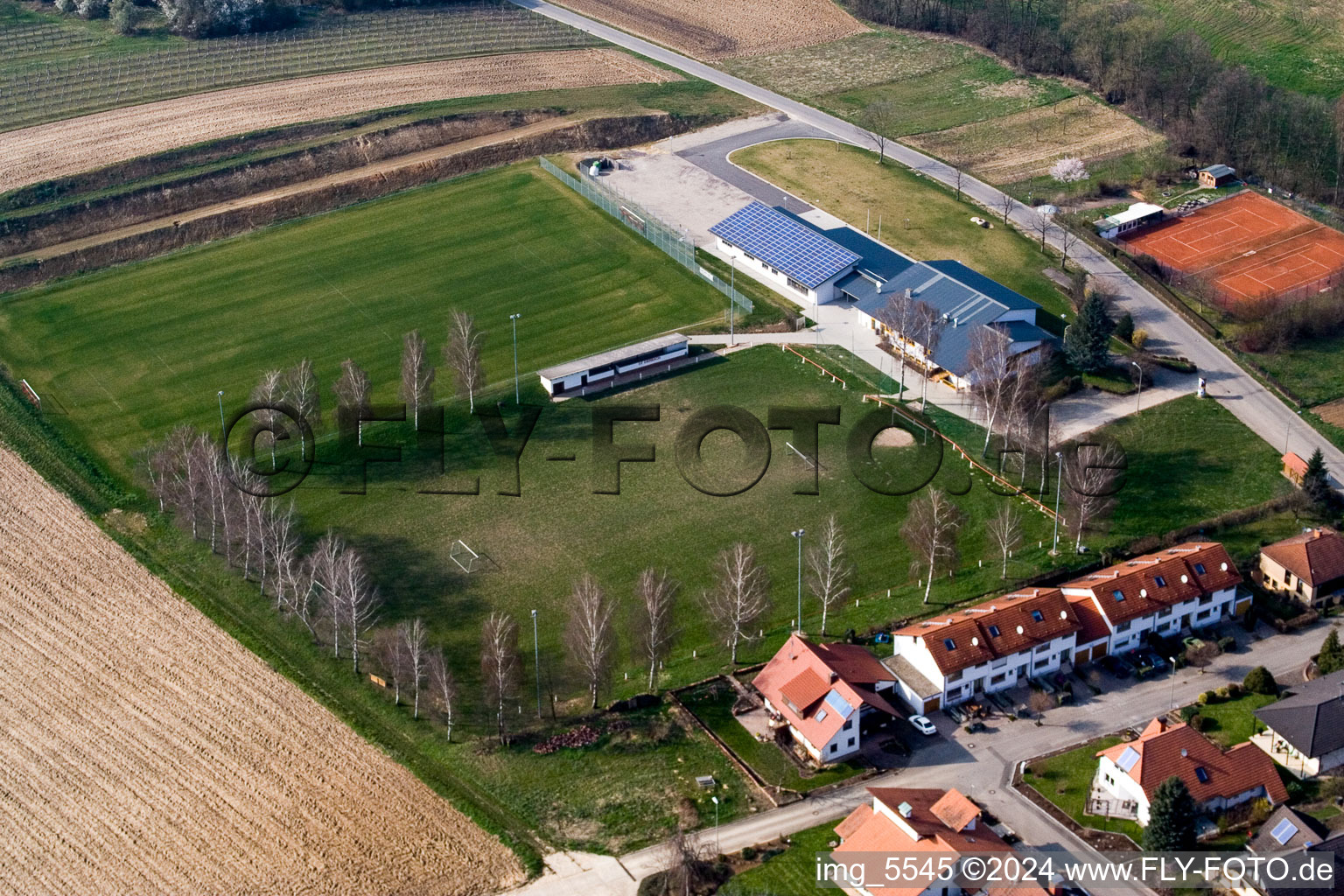 Hergersweiler in the state Rhineland-Palatinate, Germany seen from above