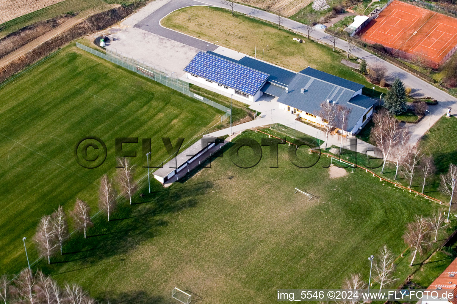 Hergersweiler in the state Rhineland-Palatinate, Germany from the plane