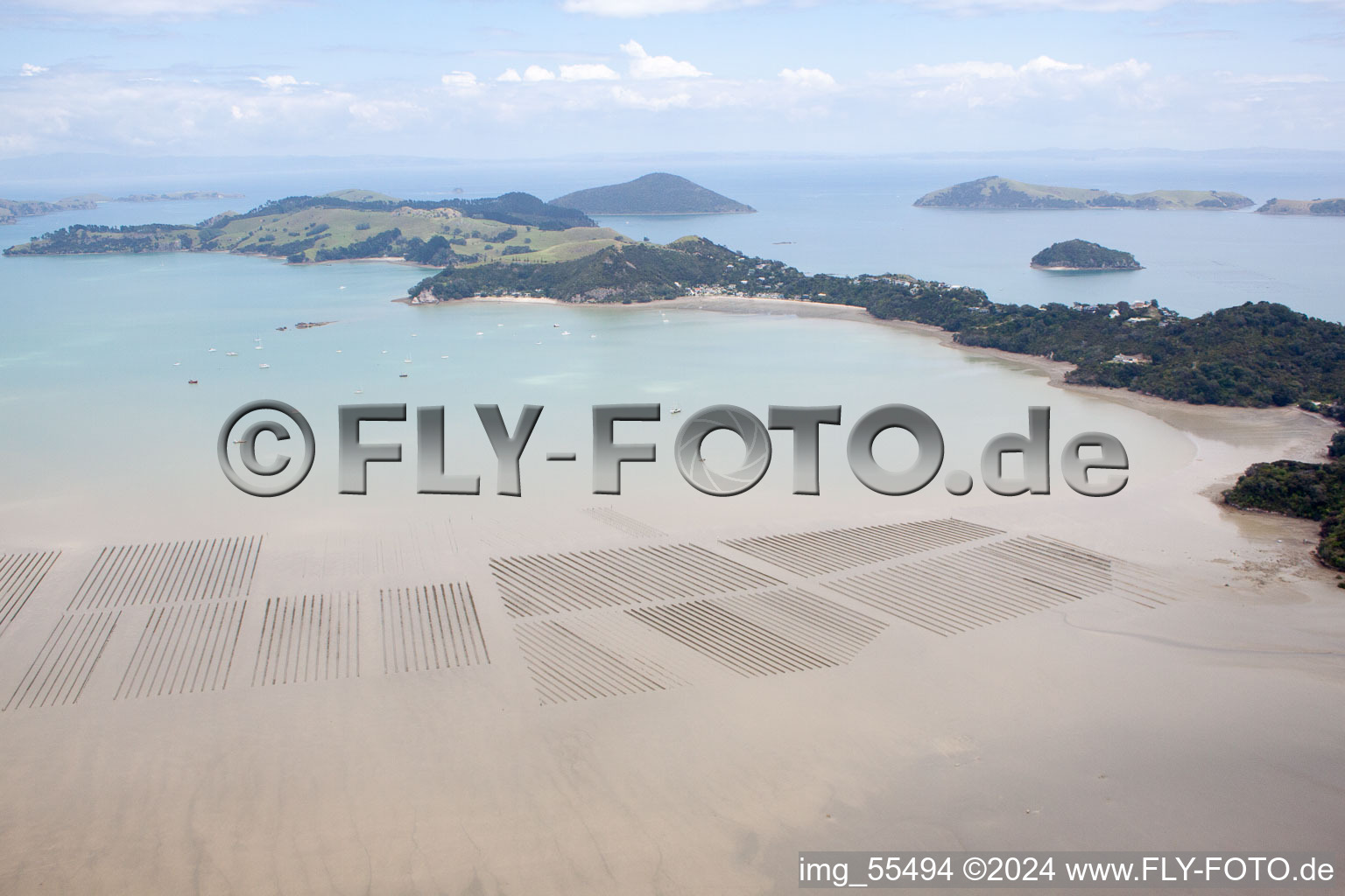 Coromandel in the state Waikato, New Zealand out of the air