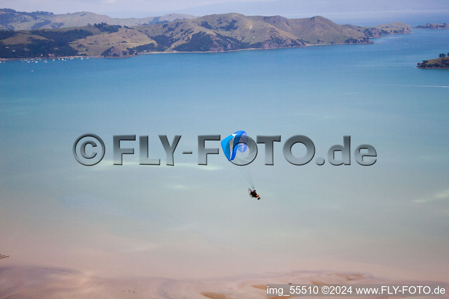 Bird's eye view of Coromandel in the state Waikato, New Zealand