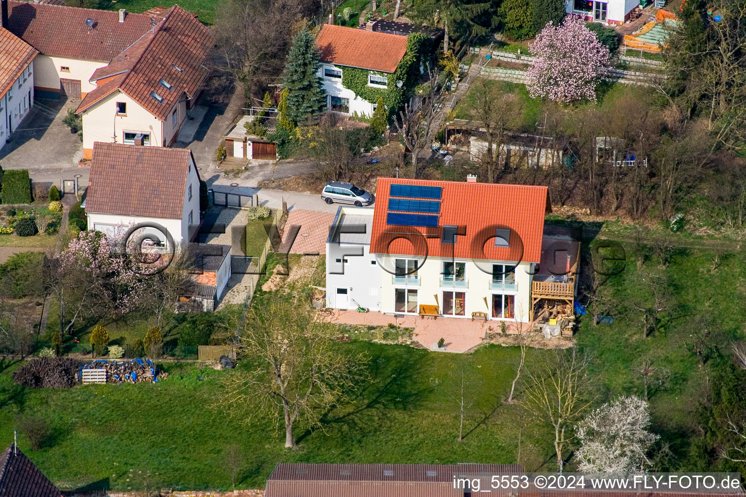 Hergersweiler in the state Rhineland-Palatinate, Germany from a drone