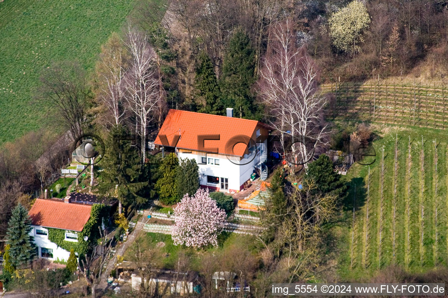 Hergersweiler in the state Rhineland-Palatinate, Germany seen from a drone