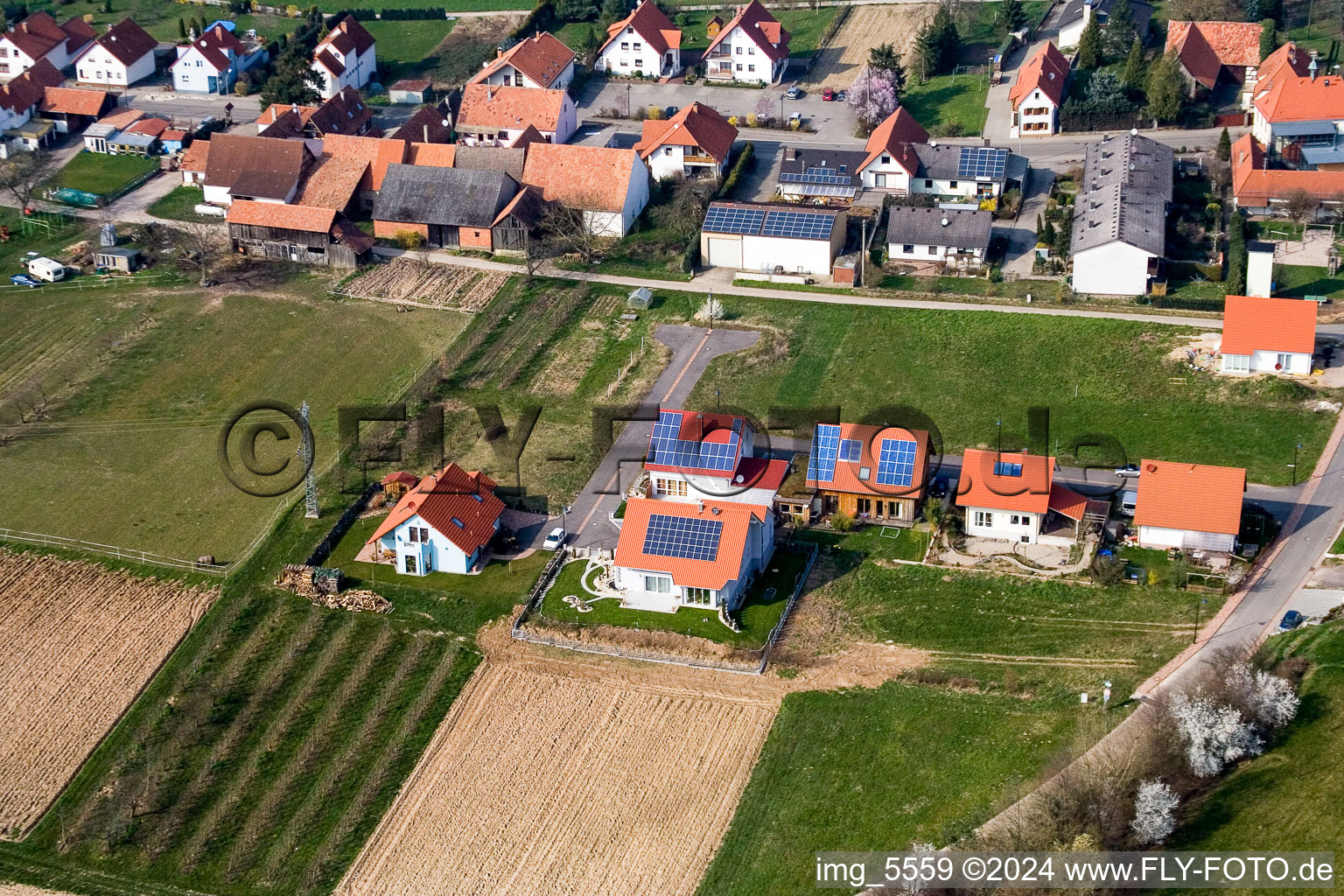 Hergersweiler in the state Rhineland-Palatinate, Germany out of the air