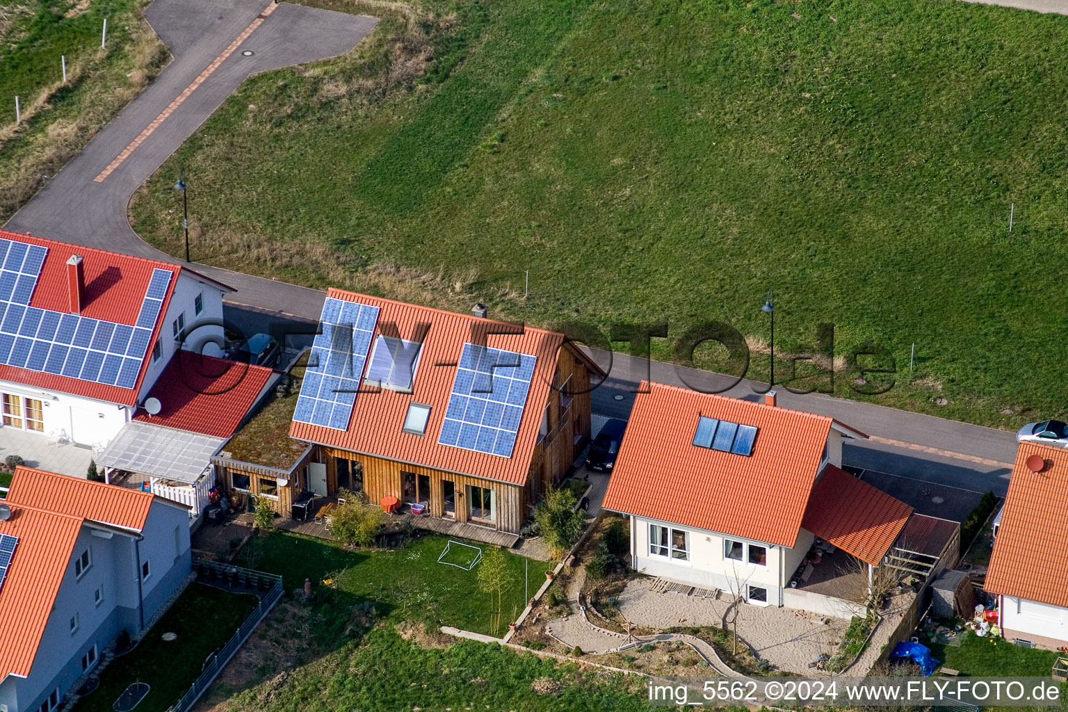 Bird's eye view of Hergersweiler in the state Rhineland-Palatinate, Germany