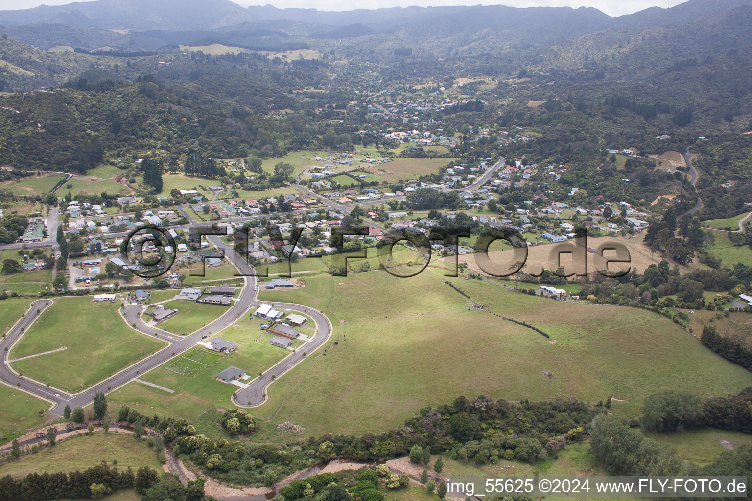 Coromandel in the state Waikato, New Zealand from a drone