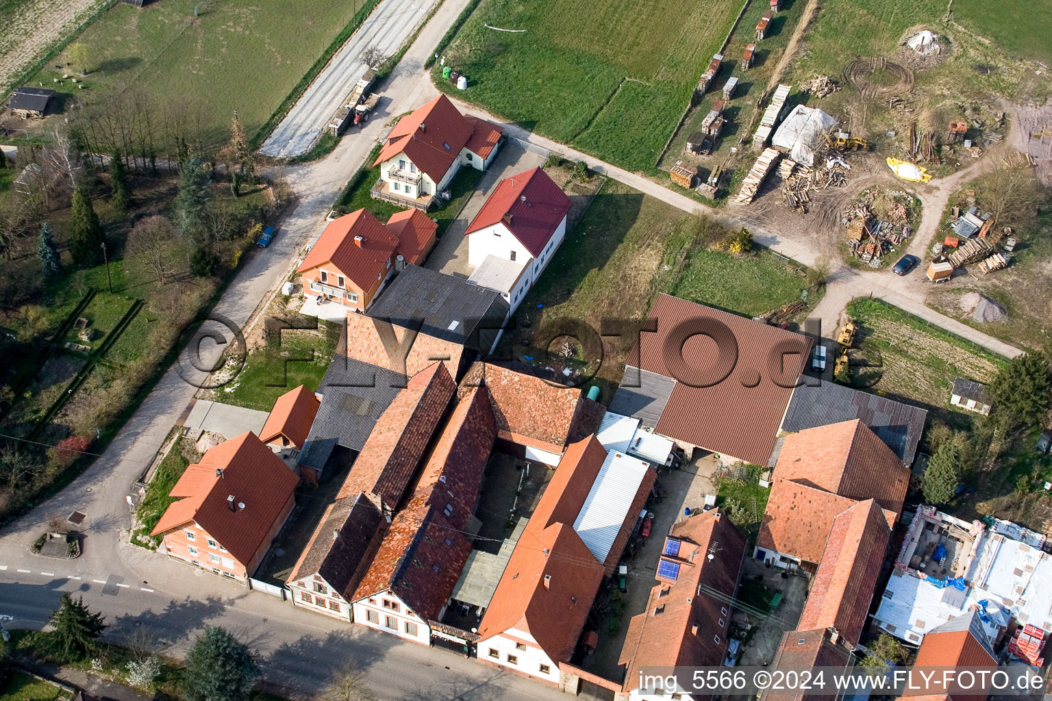 Hergersweiler in the state Rhineland-Palatinate, Germany from the drone perspective