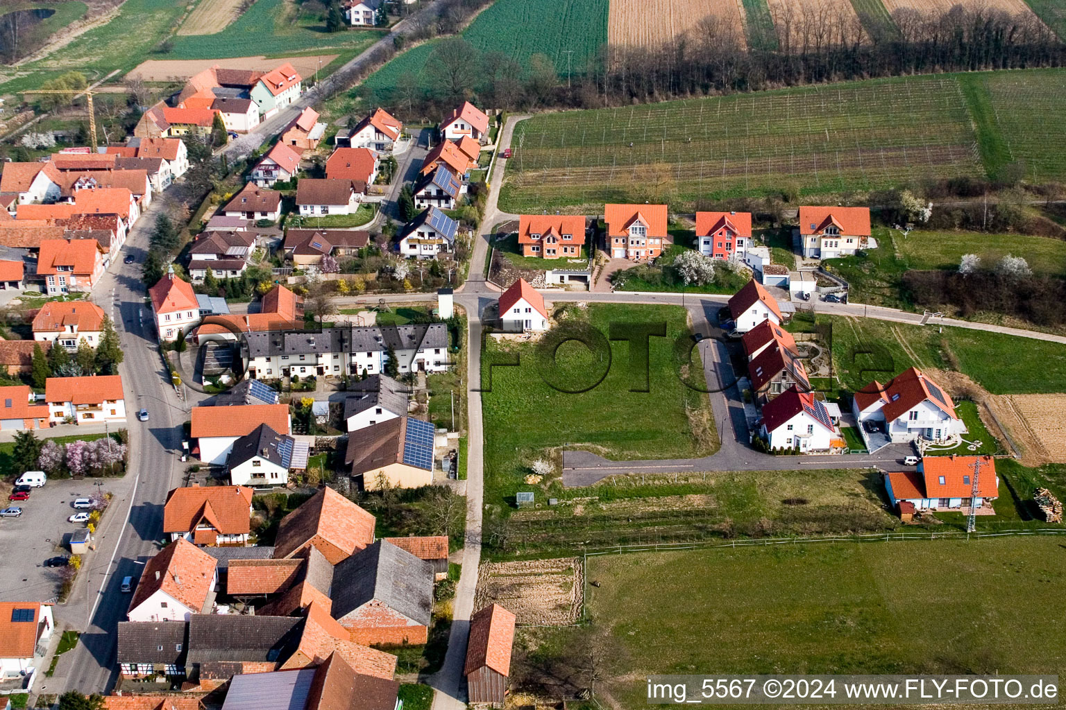 Hergersweiler in the state Rhineland-Palatinate, Germany from a drone