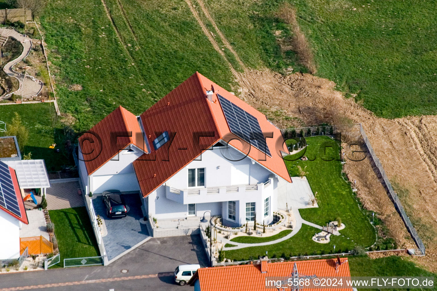 Hergersweiler in the state Rhineland-Palatinate, Germany seen from a drone