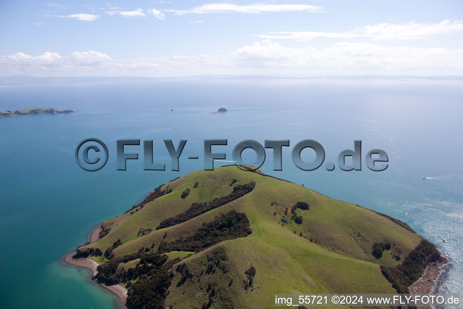 Whanganui Island in the state Waikato, New Zealand from the plane